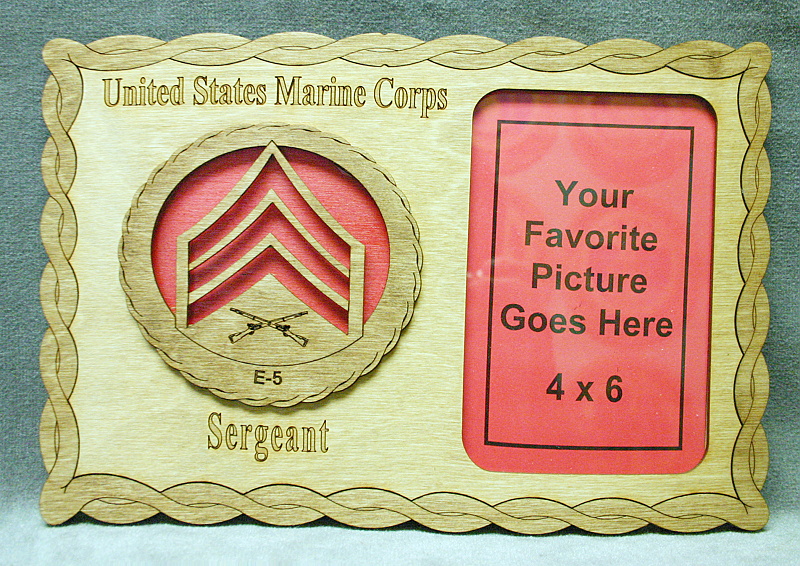 Marine Sergeant E-5 Picture Frame